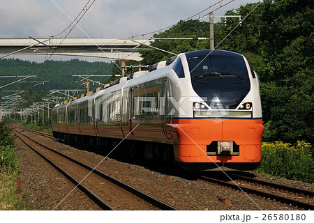 奥羽本線特急つがる号（E751系6両編成：弘前⇔八戸）の写真素材