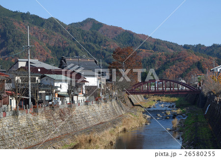 岐阜県　飛騨市古川　荒城川と街並　映画　君の名は　聖地巡礼 26580255