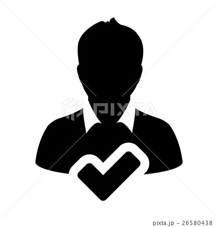 User Approve, Accept, Account, Avatar Vector Icon  26580438