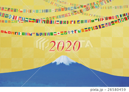 金箔とガーランド_富士山 金箔とガーランド_富士山 26580459