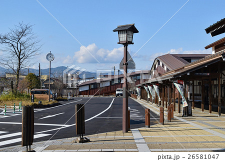 岐阜県 飛騨市 飛騨古川駅 映画 君の名は 聖地巡礼の写真素材