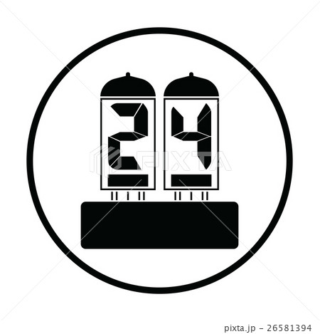 Electric numeral lamp icon 26581394
