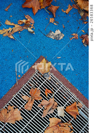 児童公園のクッションマット グレーチング 落葉 児童公園のクッションマット グレーチング 落葉 26583368