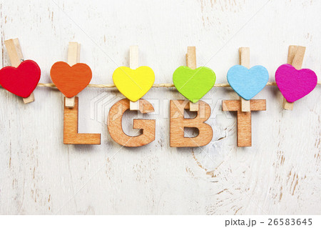LGBT rainbow and hearts LGBT rainbow and hearts 26583645