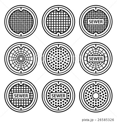 manhole sewer cover black symbol manhole sewer cover black symbol 26585326