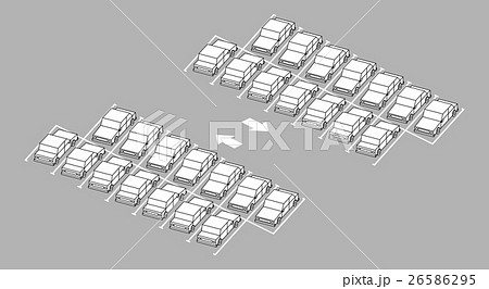 Car park full with arrow on road 26586295