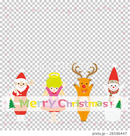 クリスマス 素材 サンタ スノー トナカイ エンジェル  26586447