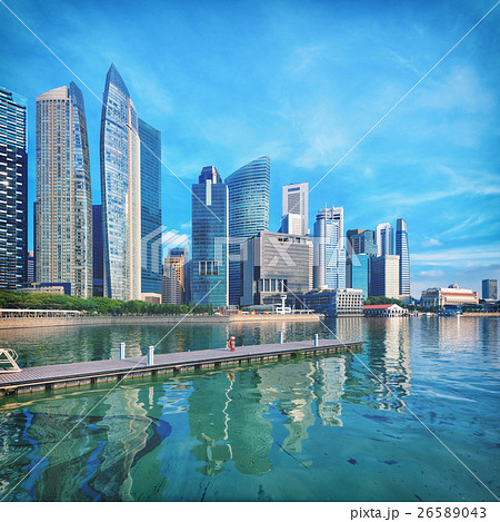 View of central Singapore skyline 26589043