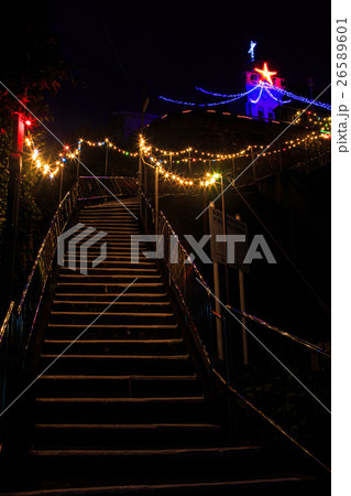 神ノ島教会の夜景 クリスマスイルミネーション 長崎の教会群 神ノ島教会の夜景 クリスマスイルミネーション 長崎の教会群 26589601