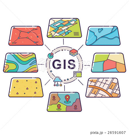 GIS Concept Data Layers for Infographic 26591607