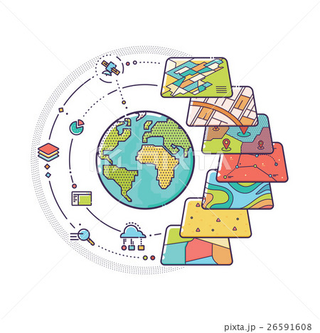 GIS Concept Data Layers for Infographic 26591608