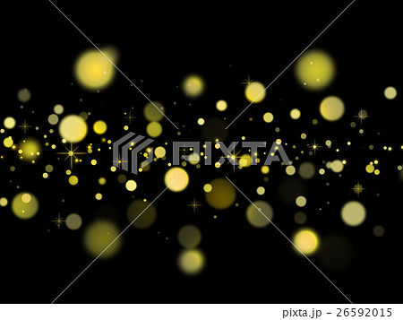 キラキラ黒背景 黄色 のイラスト素材 26592015 Pixta