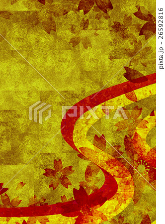 桜の金屏風【和風背景・シリーズ】 26592816