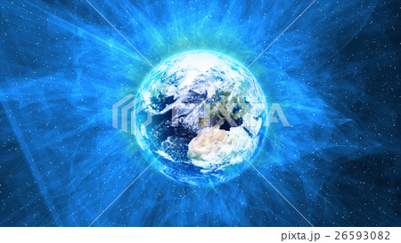 Planet Earth in space. Globe in galaxy. Planet Earth in space. Globe in galaxy. 26593082