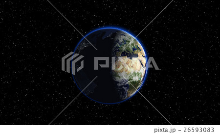 Planet Earth in space. Globe in galaxy. Planet Earth in space. Globe in galaxy. 26593083