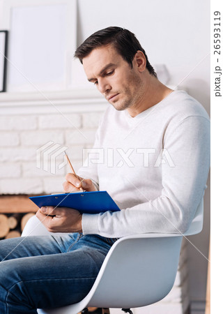 Professional psychologist making notes Professional psychologist making notes 26593119