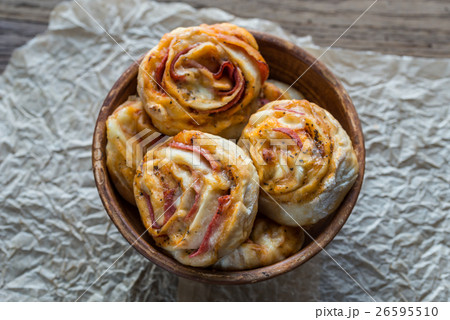 Bowl of pizza rolls Bowl of pizza rolls 26595510
