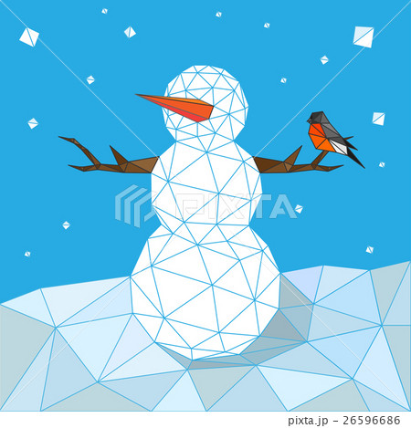 Snowman with Bullfinch Snowman with Bullfinch 26596686