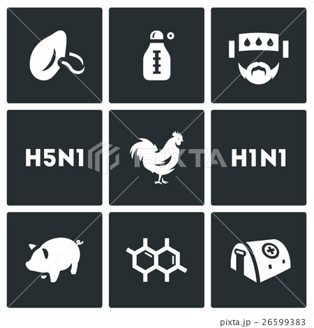 Vector Set of Virus Icons.  26599383