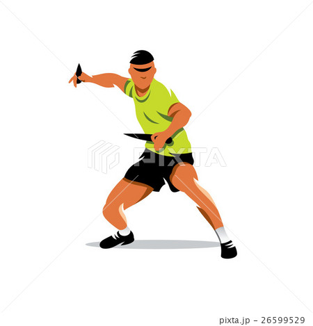 Vector Knife thrower Cartoon Illustration. Vector Knife thrower Cartoon Illustration. 26599529