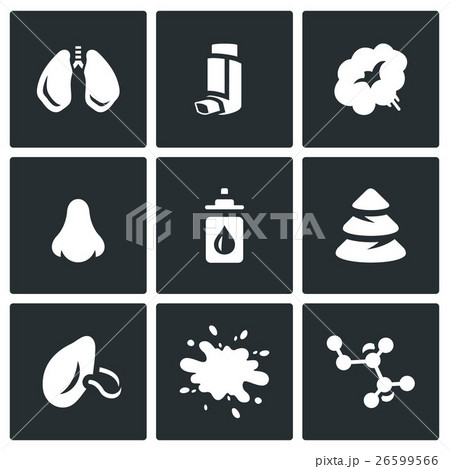 Vector Set of Respiratory Disease Icons. Vector Set of Respiratory Disease Icons. 26599566