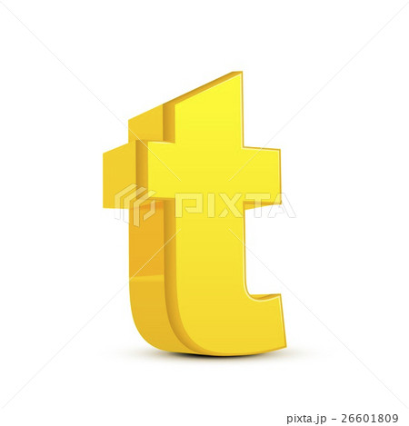 lowercase yellow letter T - Stock Illustration [26601809] - PIXTA