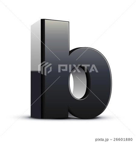 Plastic green letter B lowercase isolated on white background. Stock  Illustration