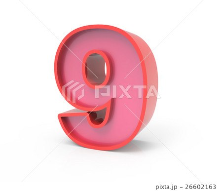 red block number 9のイラスト素材 [26602163] - PIXTA