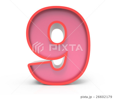 red block number 9のイラスト素材 [26602179] - PIXTA