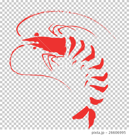 Shrimp illustration red 26606995