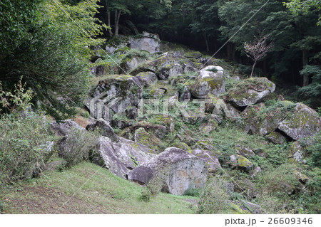 山梨県甲州市にある栖雲寺の庭園（県指定名勝） 26609346