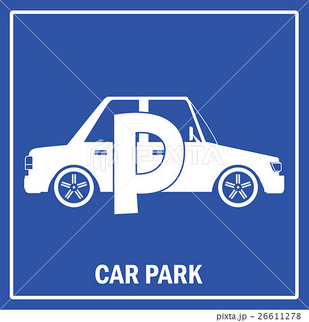 White parking sign 26611278