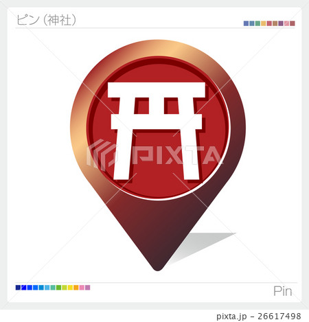 アイコン 神社 のイラスト素材