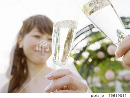 乾杯をする新婦 26619015