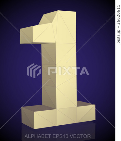 Abstract Yellow 3D polygonal 1 with reflection 26620611