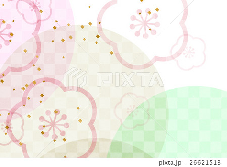 梅の花 和風背景 シリーズ のイラスト素材 26621513 Pixta