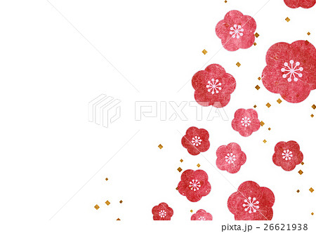 梅の花 和風背景 シリーズ のイラスト素材 26621938 Pixta
