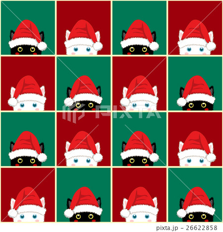 Black White Cat Chess board Christmas Background Black White Cat Chess board Christmas Background 26622858
