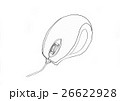 有線マウス モノクロ線画 26622928
