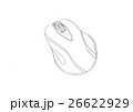 無線マウス モノクロ線画 26622929