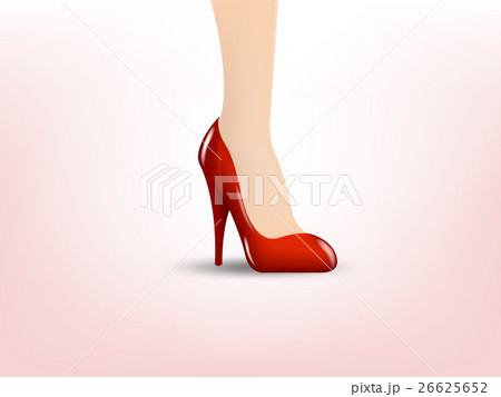 beautiful design woman leg in red high heel shoe beautiful design woman leg in red high heel shoe 26625652