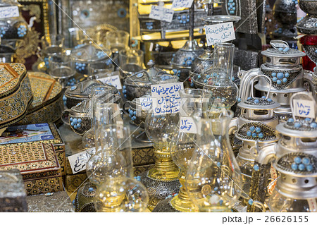 Traditional iranian market metal souvenires, lamps Traditional iranian market metal souvenires, lamps 26626155