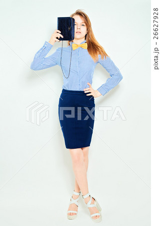 Fashion Model Young Woman Posing. Studio Portrait Fashion Model Young Woman Posing. Studio Portrait 26627928