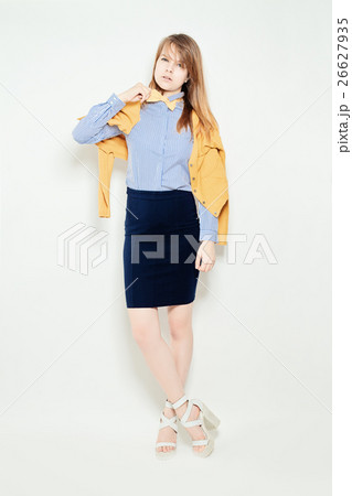 Fashion Beauty Portrait. Beautiful Cute Young Girl 26627935