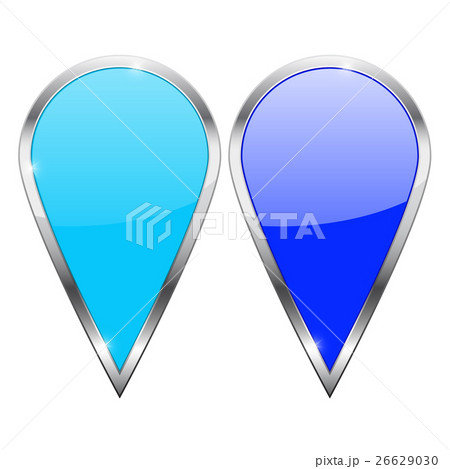 Location pin. Blue and turquoise icons with chrome Location pin. Blue and turquoise icons with chrome 26629030