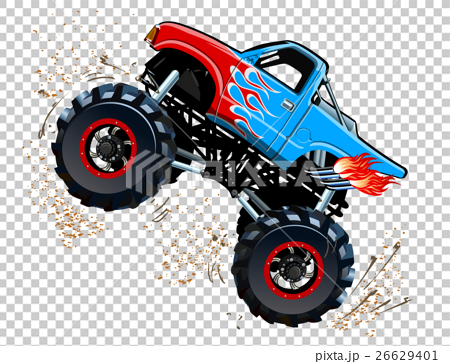 Cartoon Monster Truck - Stock Illustration [26629401] - PIXTA