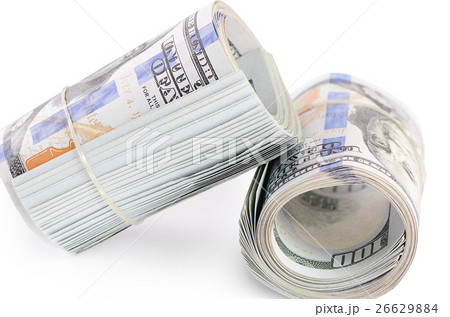 The dollar banknotes isolated on white The dollar banknotes isolated on white 26629884