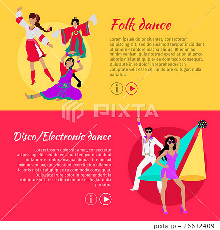 Folk and Disco or Electronic Dance Web Banner Folk and Disco or Electronic Dance Web Banner 26632409