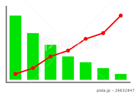 グラフデータのイラスト素材