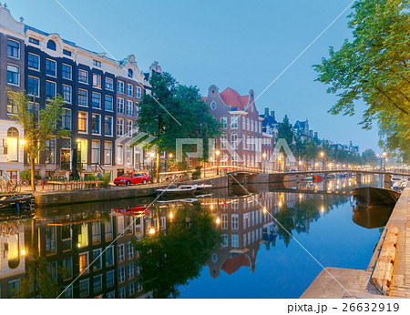 Amsterdam. City Canal at dawn. Amsterdam. City Canal at dawn. 26632919